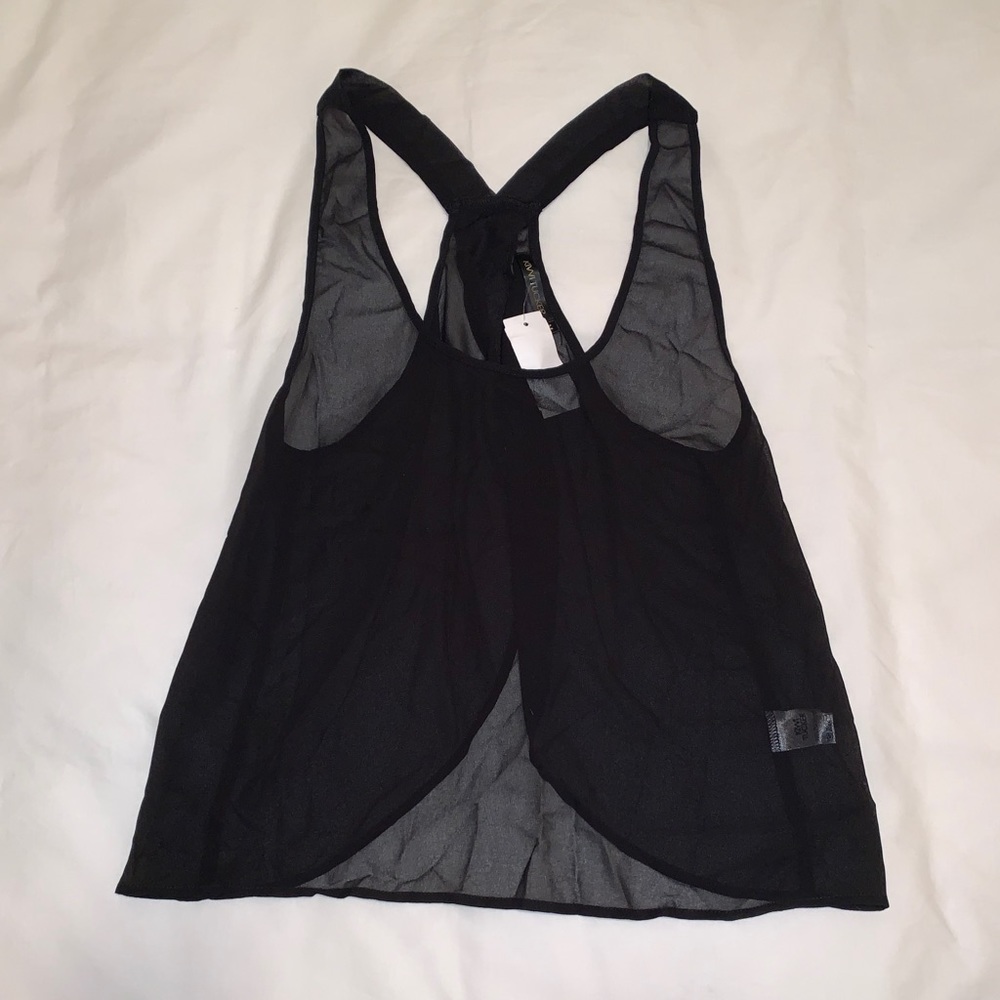 NWT 🏷 Sheer Open Back Top